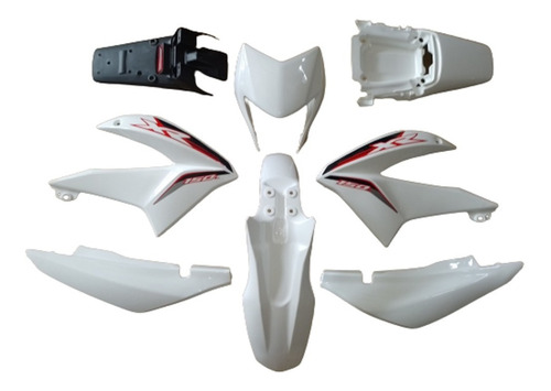 Kit Plasticos Honda Xr 150  2013 O 2015 Blanco C/calcos