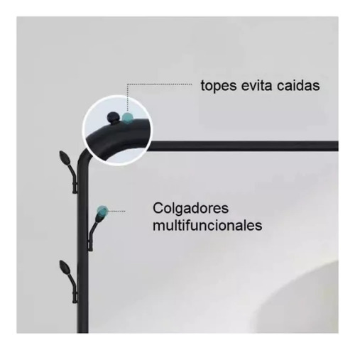 Colgadores De Ropa Perchero Doble Con Ruedas 110x150