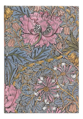Cuaderno Paperblanks Midi Morris Madreselva Rosa Rayado Rosa