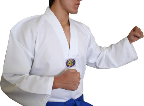 Dobok Taekwondo Oxford + Faixa Branca - Marca Kimonos Shizen