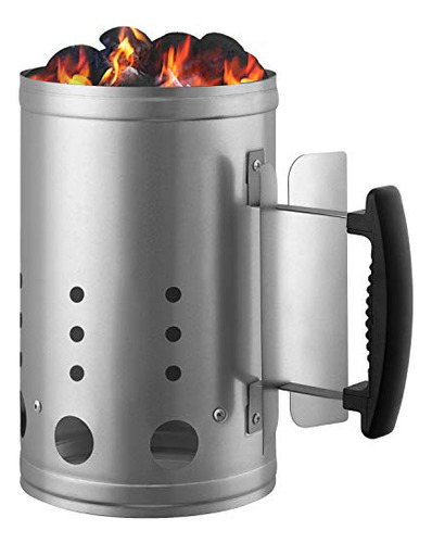 Charcoal Chimney Starter Bbq Grill Lighter Barbecue Fir...