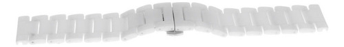 Correa De Reloj De Cerámica Blanca De 22 Mm
