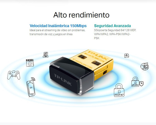 Tarjeta Wireless Usb Tp-link Tl-wn725n 150mbps Lapto Pc Nano