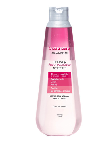 Imagen 1 de 7 de Cicatricure Agua Micelar Trifásica 400ml