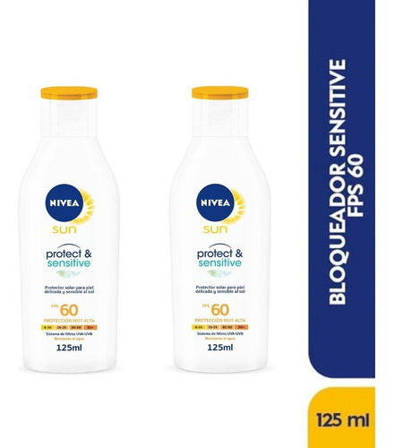 Nivea Protector Solar Piel Sensible Spf - g a $557