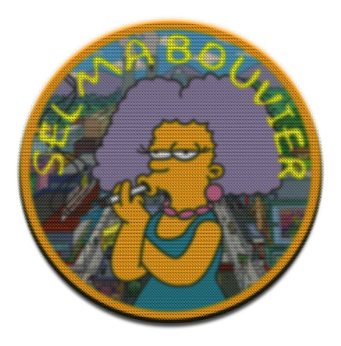 Parche Circular Simpsons Selma Bouvier M01