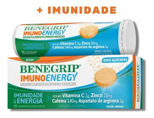 Benegrip Imuno Energy C/10  +imunidaede +vitaminac +zinco
