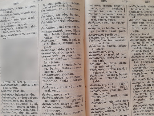 Diccionario Castellano Vasco Bera Mendizabal (Usado)