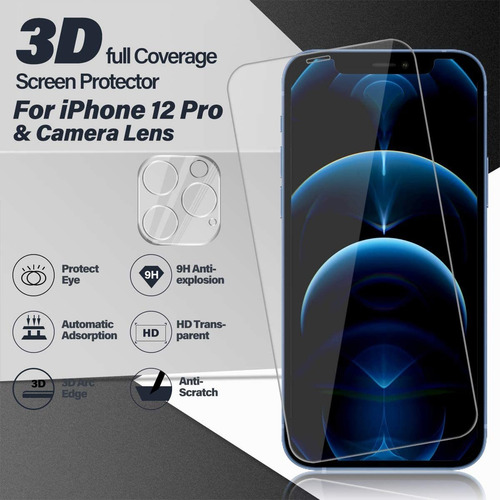 Bigface Compatible Con iPhone 12 Pro Protector De Pantall...