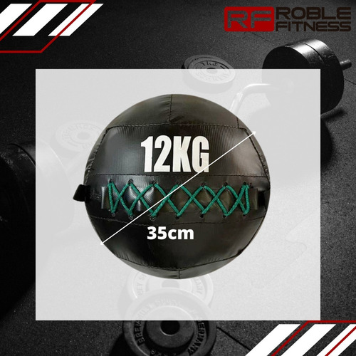 Imagen 2 de 8 de Medicine Ball 12 Kg Crossfit Pelota Sin Pique Reforzada
