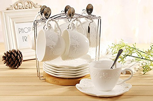 Juego De Tazas De Té Y Platillos De Porcelana 20 , 6 S