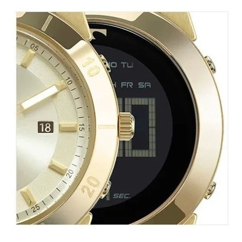 Imagem 3 de 7 de Relógio Technos Masculino Curvas Dourado 1s13cq/4x