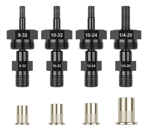 4 Pistolas De Remache Eléctricas De Taladro Inalámbrico 8-32