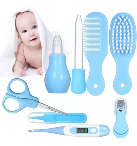 Set para Cuidado del Bebé HyAdierTech 13 piezas Conjunto de Aseo para Bebés  Cuidado, Kit de Aseo Nail Clipper Tijeras Cepillo de Pelo Peine Manicura