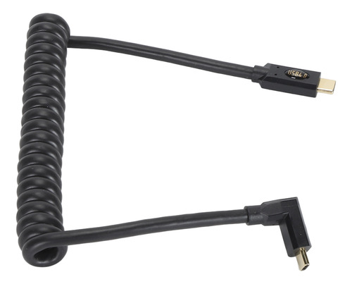 Cable Usb Tipo C A C Retráctil En Espiral De 3,3 Pies Y 40 G