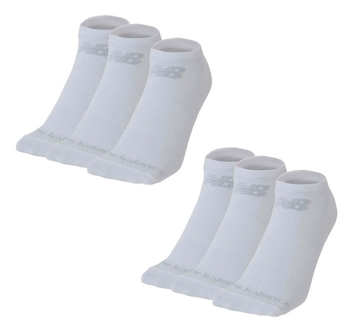 Medias Cortas New Balance Performance Flatknit 6 Pack Blanca