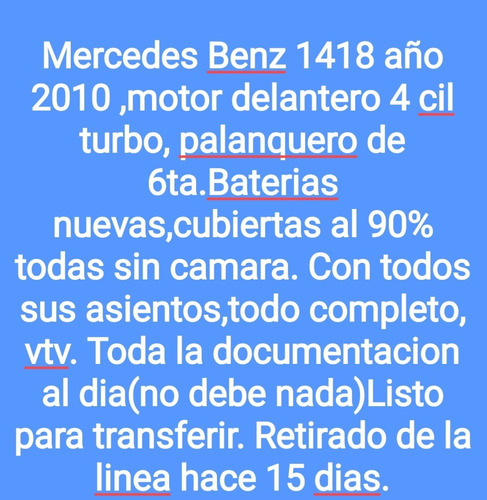 Imagen 1 de 8 de Mercedes Benz 1418
