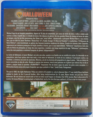Blu-ray Halloween - A Noite Do Terror Original Usado