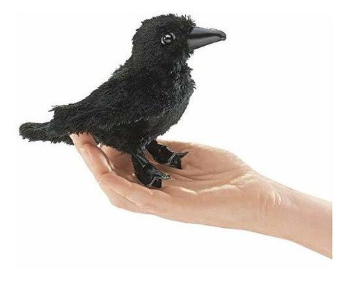 Titere - Folkmanis Mini Raven Finger Puppet.