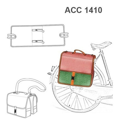 ( Moldes De Ropa)  Alforja Doble Bicicleta Acc 1410