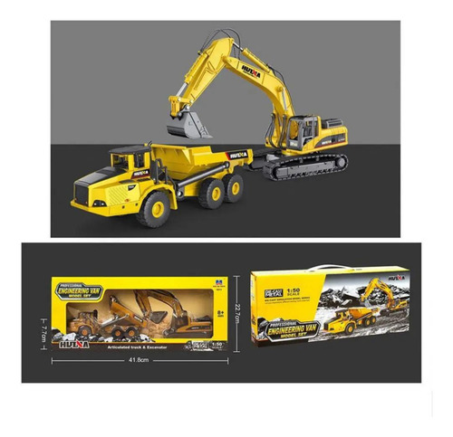 Kit Die Cast Maquina Caçamba Escavadeira Trator Top