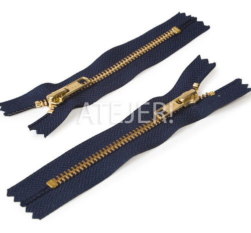 Imagen 2 de 2 de Cierres Metal Bronce Cad 5 Automático Fijo Ykk 16 Cm X Unid