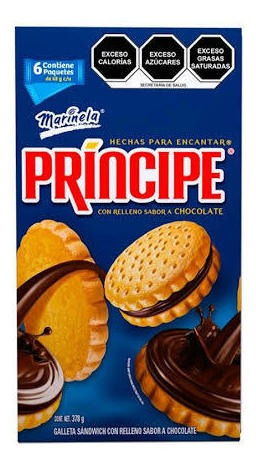Galletas Príncipe Con Relleno Chocolate 10cajas 6pzs