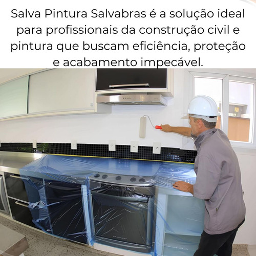 Salva Pintura 2,7m X 17m Mascaramento Para Pintura Salvabras