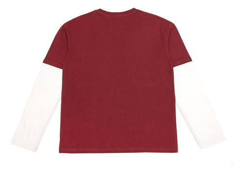 Polera Manga Larga Niño Bubblegummers Lucas Borgoña