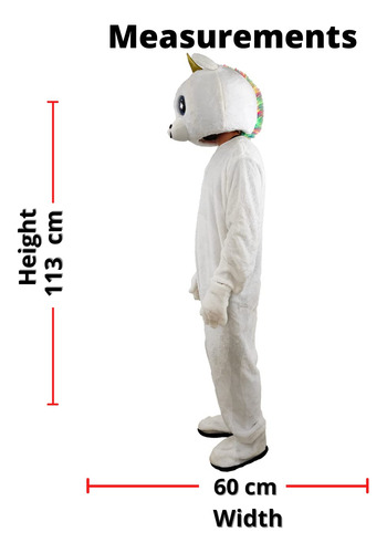 Unicornio Kawaii Overol De Unicornio Máscara Peluda De