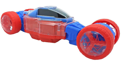 Auto Transformers Robot Luz Sonido Twist Pila Movimiento Color Azul