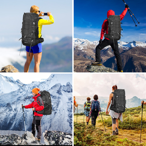 Mochila Senderismo 50l Impermeable Camping Montañismo Deport
