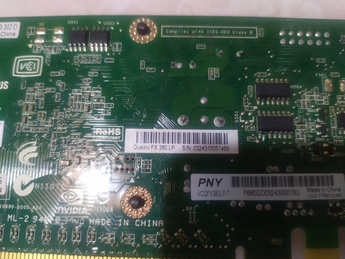 Placa De Video Nvidia Quadro Fx 380 (Usado)