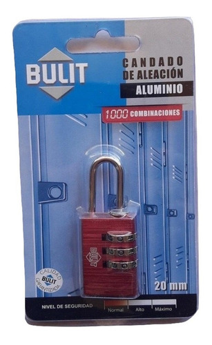 Candado Bulit Aleacion De Aluminio 20mm