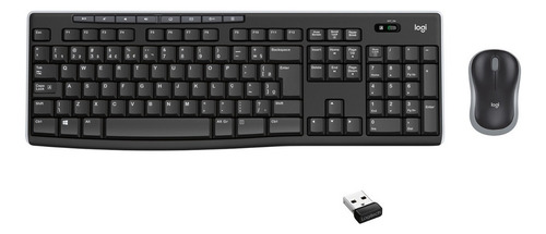 Combo Teclado e Mouse sem fio Logitech MK270 Layout ABNT2