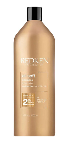 Shampoo Hidratante Redken All Soft Quebradiços E Ressecados