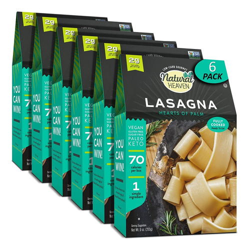 Pasta De Lasaña De Palmito Natural Heaven | Sin Gluten | 4 G