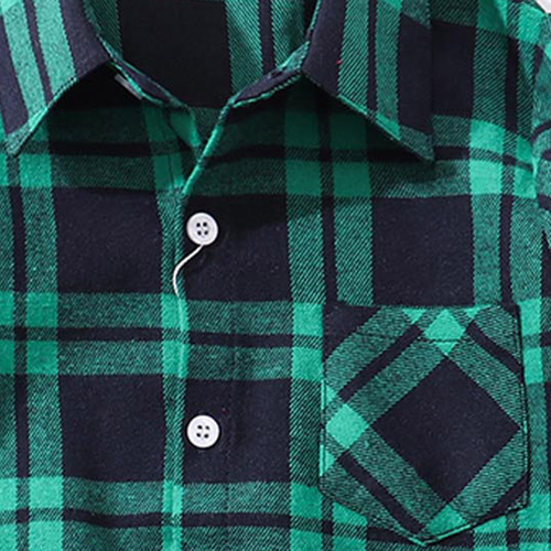 Camisa Chaqueta De Moda A Cuadros De Manga Larga Con Solapa