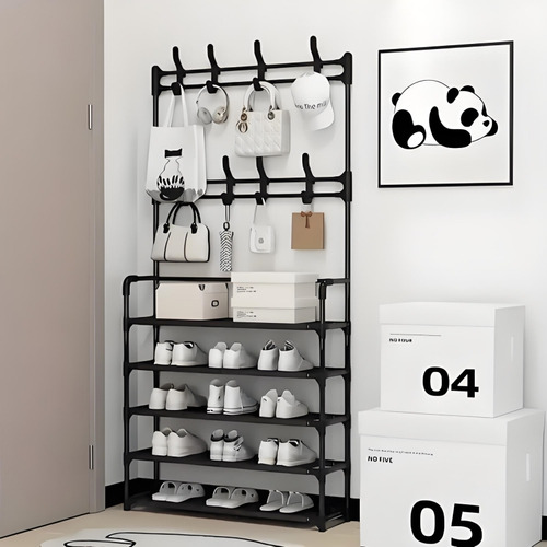 Sapateira Organizador Porta Sapatos 5 Andar 10 Pares Com 8 G Preto