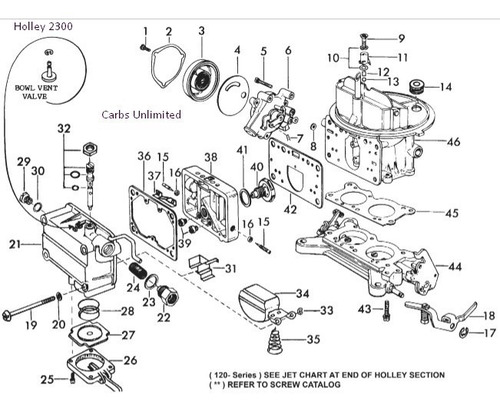 Kit Carburador Holley 2b 2300eg Ford 370 6.1 1978-1989