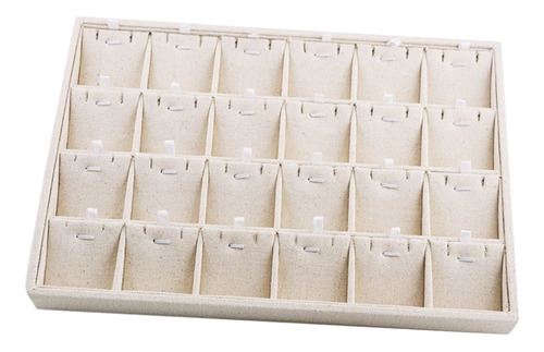 Imagen 3 de 7 de Caja Para Porta Anillos Bandeja De 24 Rejillas Para Collares