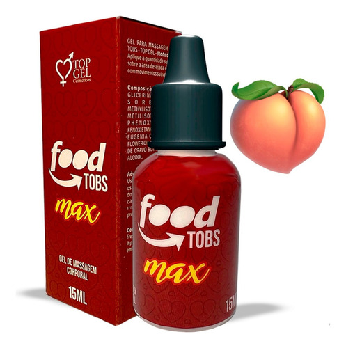 Gel Food Tobs Lubrificante Anal Conforto 15ml Top Gel