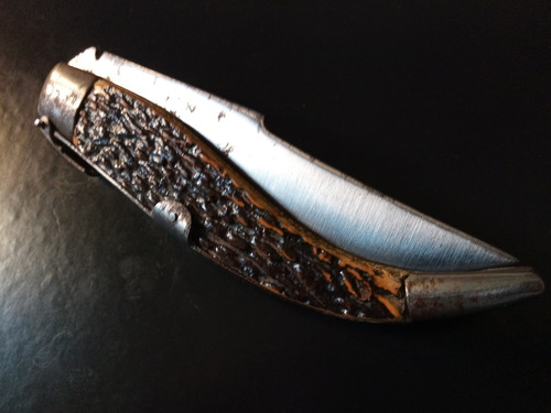 Navaja Española (10 Ilg) Grabada Hoja 11 Cm. Abierta 24 Cm (Usado)