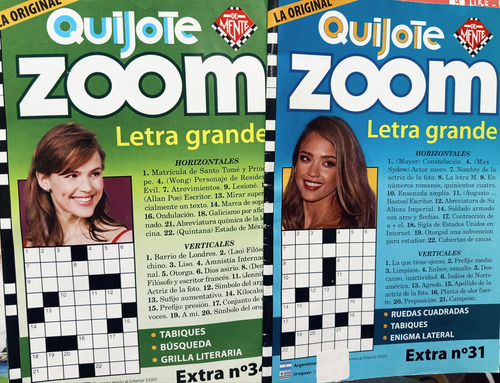 Quijote Zoom Letra Grande X 3 Revistas+2 Crucigram D Bolsill