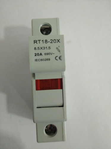 Base Portafusible Para Riel Rt18-20x