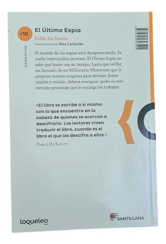 El Ultimo Espia - Loqueleo - Naranja - Pablo De Santis (Usado)