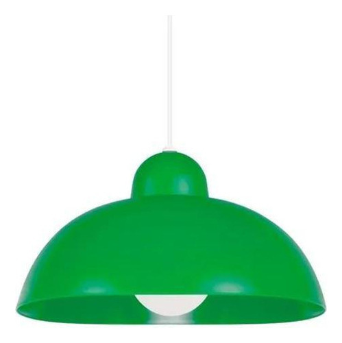 Luminária Pendente Verde Em Pvc Cafeteria Bar Balcão