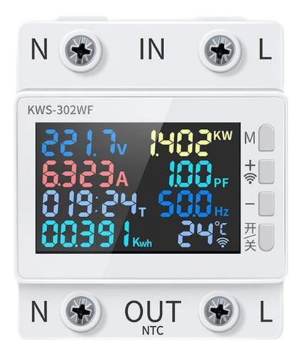 Medidor De Energía En Carril Din Watt Kwh Medidor De