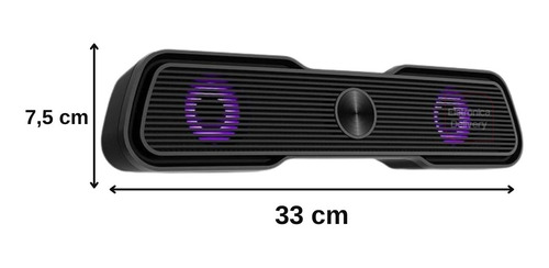 Imagem 2 de 5 de Soundbar Multilaser 2.0 Gamer 15w Rms Led - Sp953