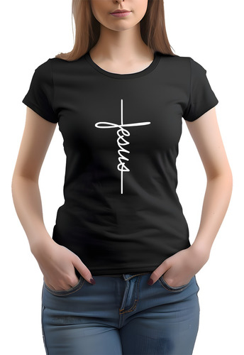 Playera Blusa Cristiana Jesús Firma Cruz